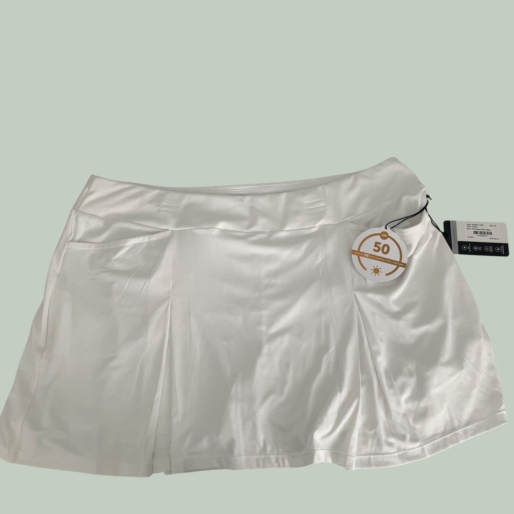 Tail Activewear Womens Golf Skort Chalk White Box Pleat UPF 50 XL GG4877-1204